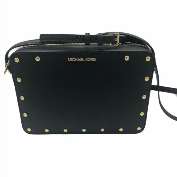 Michael Kors Stud Black Crossbody Bag Women - Picture 1 of 7